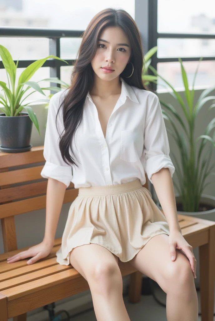 (8K、nffsw、Hi-Res)、((((a picture、Raw photography、Hyper-Realism、masterpiece、top-quality、超A high resolution))))、(Pin Light、Back lighting、Back lighting、ciinematic light)、foco nítido:1。4、(Hyper-detailing、finedetail)、cowboy shot、 1girl in、Egg-shaped face、Big, Beautiful eyes like a cat、small and slightly plump lips,,,,,,,,,,,,、thick eyebrow、long and beautiful eyelashes。Transparent throughout makeup、Put a sparkling pink lip gloss on your cheeks.。(((Wavy dark brown medium hair)))。(((white shirt)))、large full breasts、cleavage of the breast、25-years old、(Drooping eyes 1.5)、 Beauty、japanes、(((white panties)))、(8KRaw photography、top-quality、masuter piece:1.2)、ultra-detailliert、ultra res、(realisitic、realisitica picture:1.37)、portlate、高精細RAWカラーa picture、Professional Photography、highly detailed and beautiful、ighly detailed、8K画像Wallpapers of、amazing detailed、huge filesize、Official art、Highly detailed CG Unity 8KWallpapers of、highly detailed beautiful girl、ighly detailedな顔、ighly detailedな目、ighly detailedな肌、ighly detailedな指、highly detailed nose、ighly detailedな詳細な口、Perfect Anatomy、细致背景、Cute little girl s、realisiticな体つき、de pele branca、glistning skin、Handsome body、kawaii、kawaii faces、Lifelike face、Delicate eyes、Looking at the camera、front facing、thick thight、(Highly detailed white skin)、Tecateca、embarassed face、Excited face、Muchimuchi、(looking at from the front:1.2)、(japanesのOL:1.2)、(knee:1.3)、(((Lift the skirt、Lift the skirt with both hands,、Lift the skirt yourself、I can see the white panties)))、Dark Officeで、((squat exercise:1.3))、((low angle shot:1.2))、(((I'm wearing high heels)))、(((Dark Office)))、