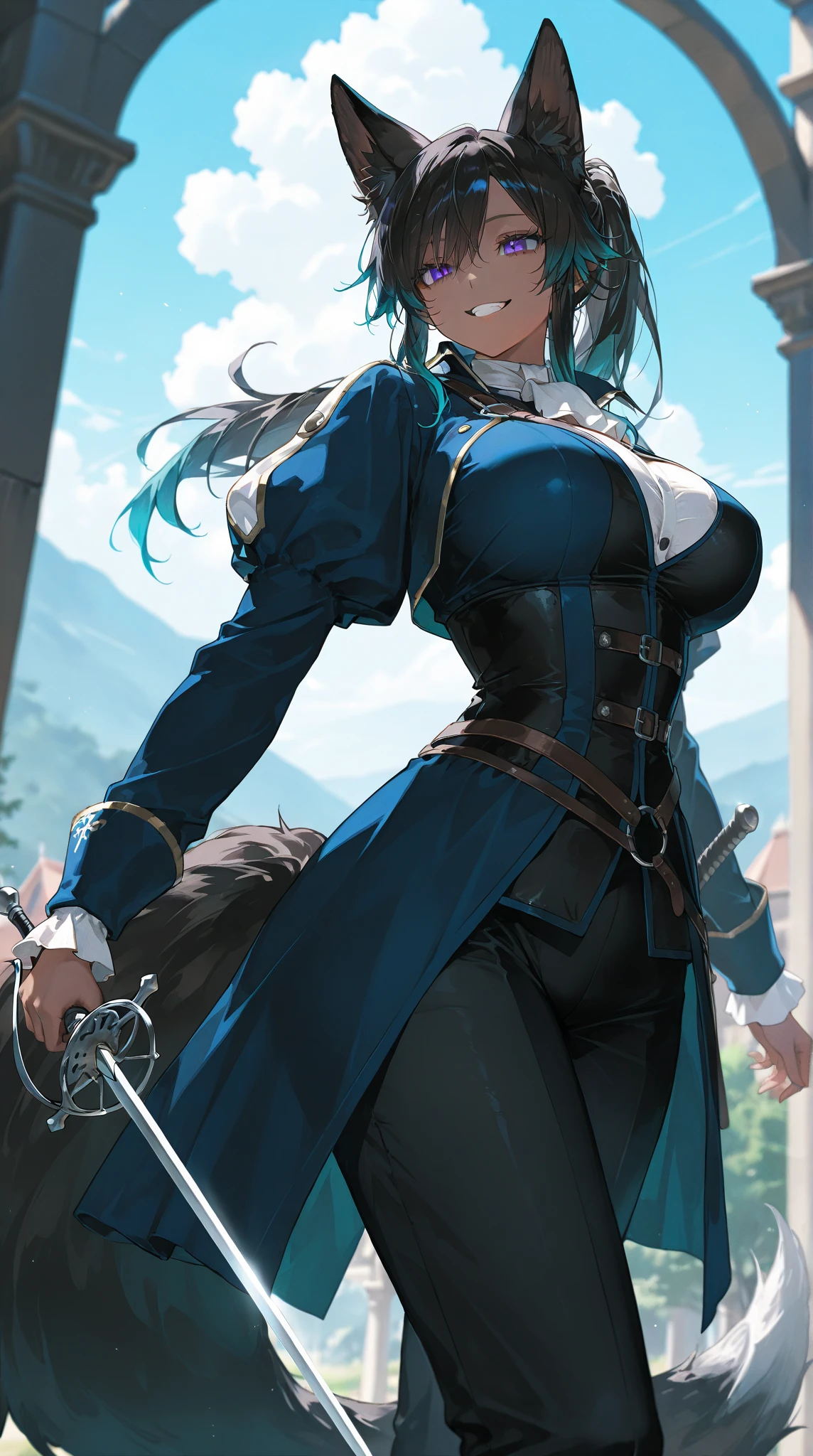 female protagonist, short hair, 18 years old, black hair, hair over right eye, perfect body, round breasts, purple eyes, manhwa, grabbing daggaers, fantasy female assassin, dark pallete, character design, white background, athletic body, long side bang, long leather pants, leather boots, leather belt, cloak, hood, rpg light armor, standing on roof , wearing black hood, mouth covered, leather strip , night fantasy city, front view, facing front, embarassed face, hard nipple under clothes, pointy nipples
