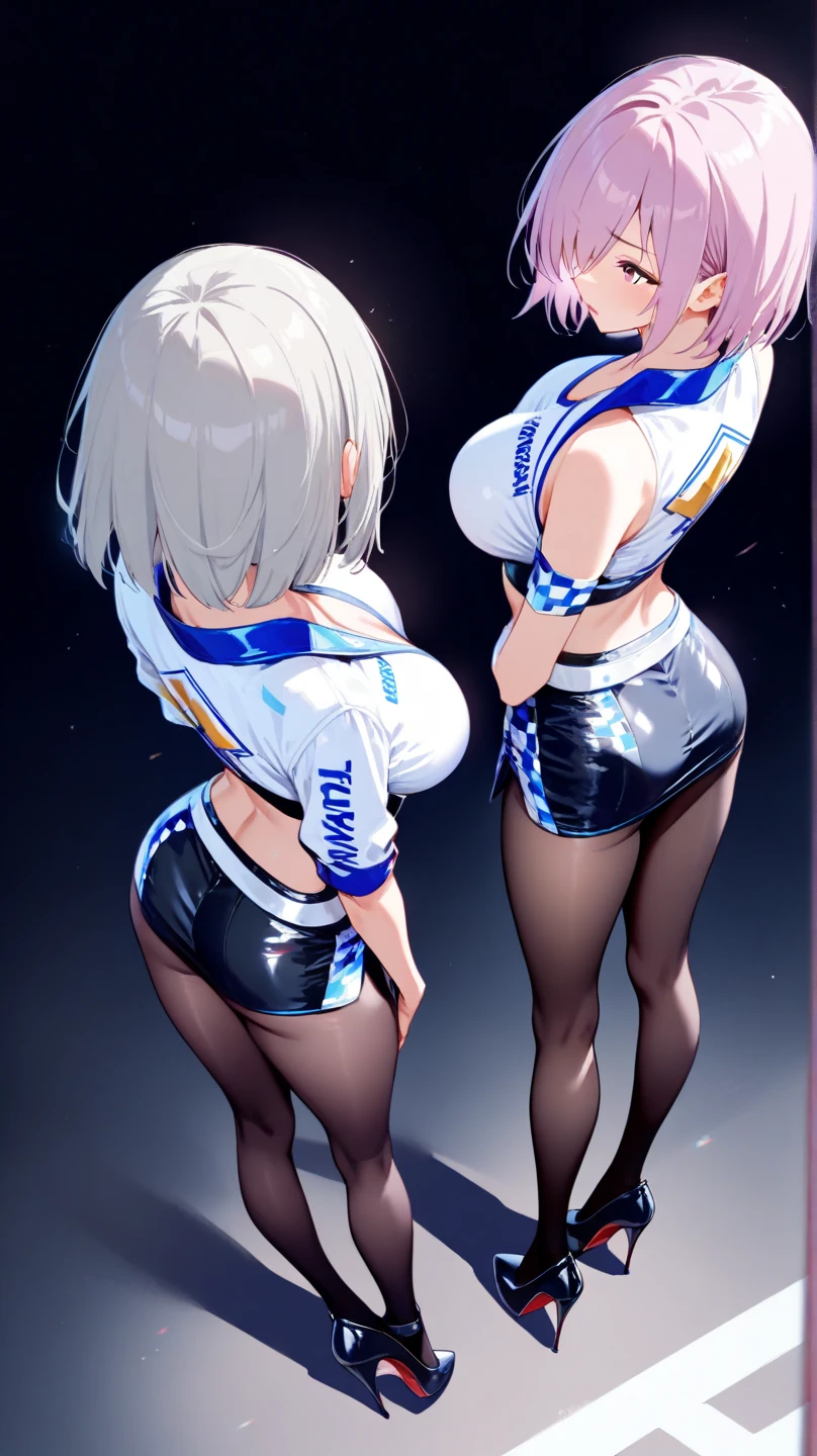 2 ragazze diverse viste da dietro,ass support,guardandole da dietro,grande culo,grandi tette,felice di stare con te,enorme culo,enormi tette,ultra-highres, ultra-detailed, best quality,perfect hands,2 ragazze,police suit 2 girls,city
