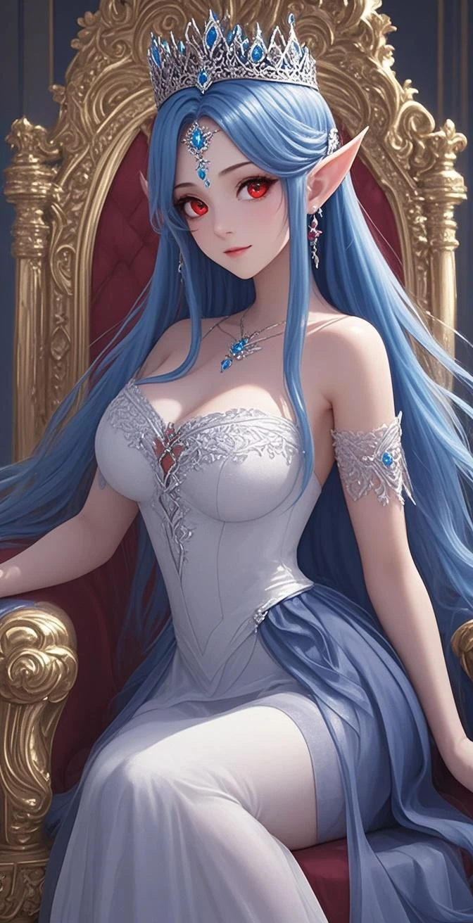 blue eyes, (highest quality, masterpiece painting:1.3), mature woman, 20 years old, (half body shot), masterpiece, ultra high resolution, (Photoreal:1.0), blue hair, beautiful shining hair, white and shining skin, ((Ultra realistic details)), octane rendering, highly detailed face, (big breasts:0.8),  ((Heart with both hands:1.2)), She wears stunning costumes inspired by Belle Époque style, flowing gold dress decorated with lace and ribbons, (clothing: gold belle époque dress with lace and ribbons),cleavage perfect body, soft skin, anime face, perfect face, perfect eyes, looking at the viewer, smart, snow scene, ((snow falling)), ((fantastic night)), ((outdoors)), sharp focus, intricate details, professional artwork, (bright colors:1.1), bright colors, diffused lighting, digital blending, ultra-definition body, ultra detail hair, super detailed face, that&#39;It&#39;s trending on pixiv, top button open, Cute gaze, compensate, perfect lips, perfect compensate, Ultra-precision coating, (light_smile:1.0), (Very embarrassed:0.8),