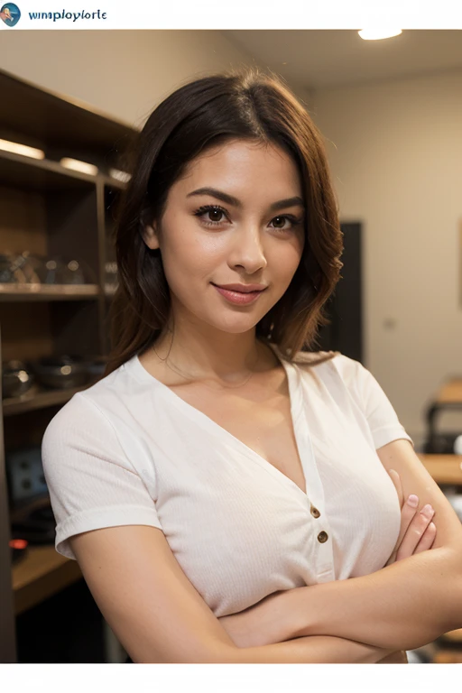 woman 27 years old, bruenette, in the hospital, at work, nurse outfit, realistic appearence, sporty, 175cm groß, light brown skin, realistic skin, italian, summer, dark brown eyes, beauty eyelashes, natural makeup, smile, charmant, anatomically correct, super detail, high details, high quality, highres, accurate, retina