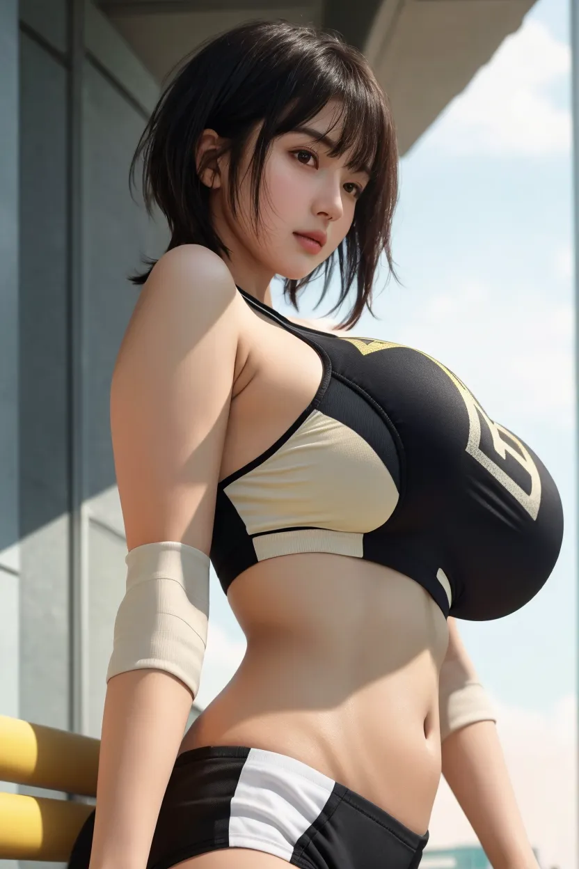 Solo, Stand Up Straight, Physically-based Rendering, Unreal Engine 5 Render, Jealous, (look Half Body:1.5), ((muscle And Bbw Body Type:1.4)), beautifull Breasts,((cleavage, nude Busty & Gigantic fake Breasts:1.5)), (expose 11 line Abs:1.4), (Huge Hips:1.3), ((beautiful Cyborg Woman, Orange neon line+Futuristic breastplate Tiger beast armor from OVERWATCH 2, Guard Arms, Gloves:1.5)), (close Up Upper Body), ((pale Skin+Body Oiled:1.3)), (clean Glossy Bodyskin:1.4), (background Futuristic Space Station:1), (bokeh, photorealsitic:1.4), (ultra-detailliert), (top-quality:1), (best Shadows), Bright Light In Room, Hyper Texture, (4x Msaa), ((unreal Engine 5 Render)), (neon), Physically-based Rendering, Ultra Hight Definition, 16k, 1080p, Beauty Model, 4k Resolution.