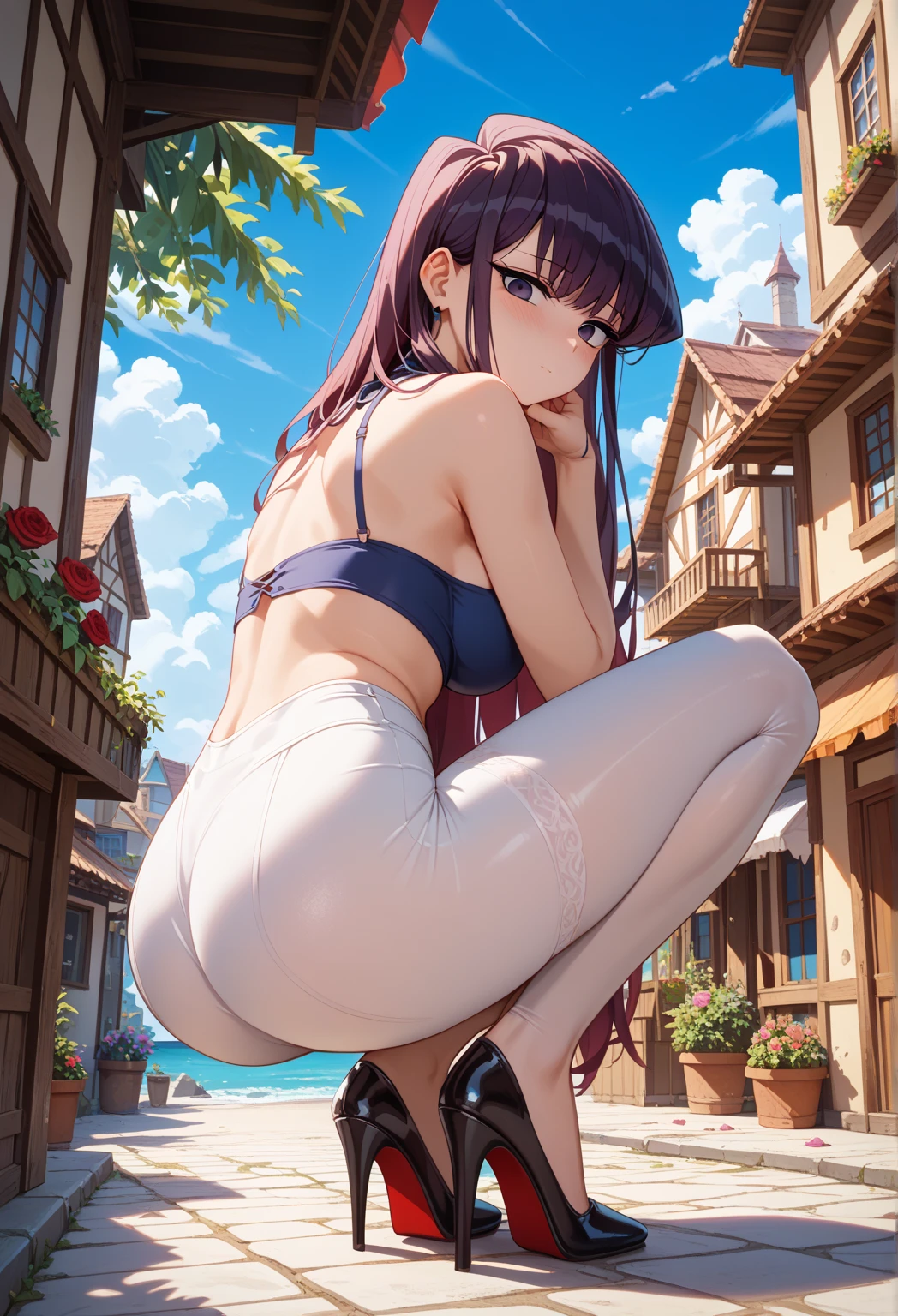 Female anime characters without lingerie