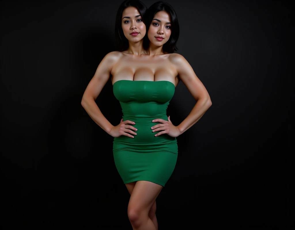 Mujer Araffe con un green dress lima posando en un patio, fitted dress, wearing a neon green dress, carla ortiz, Julia Fuentes, green dress, isabela moner, green dress de cuerpo entero, fitted dress, lorena avarez, green dress claro, Gemma Chen, 🤬 🤮 💕 🎀, long shot from back, Tube-top dress , BRT2 style