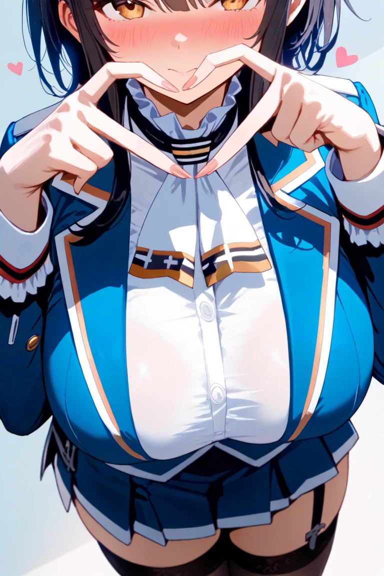 1 female,black hair,25 years old,(((Shiny race queen uniform with exposed navel)))(((blush、open mouth smile)),(((straight hair))),(((portrait))),crowd,,(wet with sweat)(leather thigh high boots)(((beautiful breasts)))