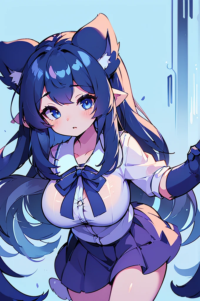 Big Tits Cat ear Embarrassed Blushing