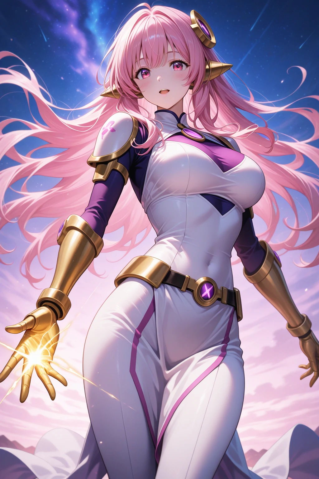 small breasts,realistic, <lora:haman_karn_lora:0.6>, haman karn, 1girl, mature female, masterpiece, spacenoid queen, mistress, goddess,jewelry bodysuit,