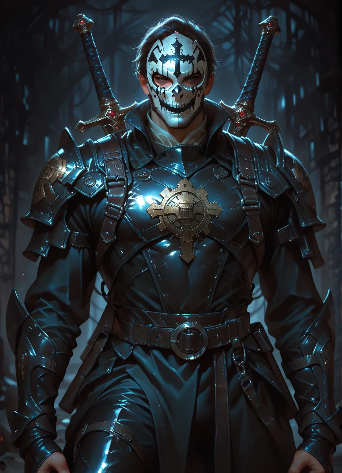 Extremely detailed, vivid colors, brutal barbarian warrior, whole body is shown, carrying long shafted spear, angry and scary face, staring directly at the viewer with a mad smile. Fire in the background. Leather armor with steel applications. Perfect light from the right. Extreme depth of field. Horror style. Thundergod.