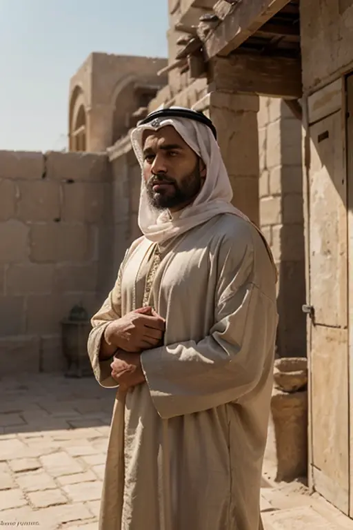 ultra-realistic 30-year-old incredibly handsome brutal men as sheikh, with bright eyes, looking in front of camera, hd portrait, photorealistic