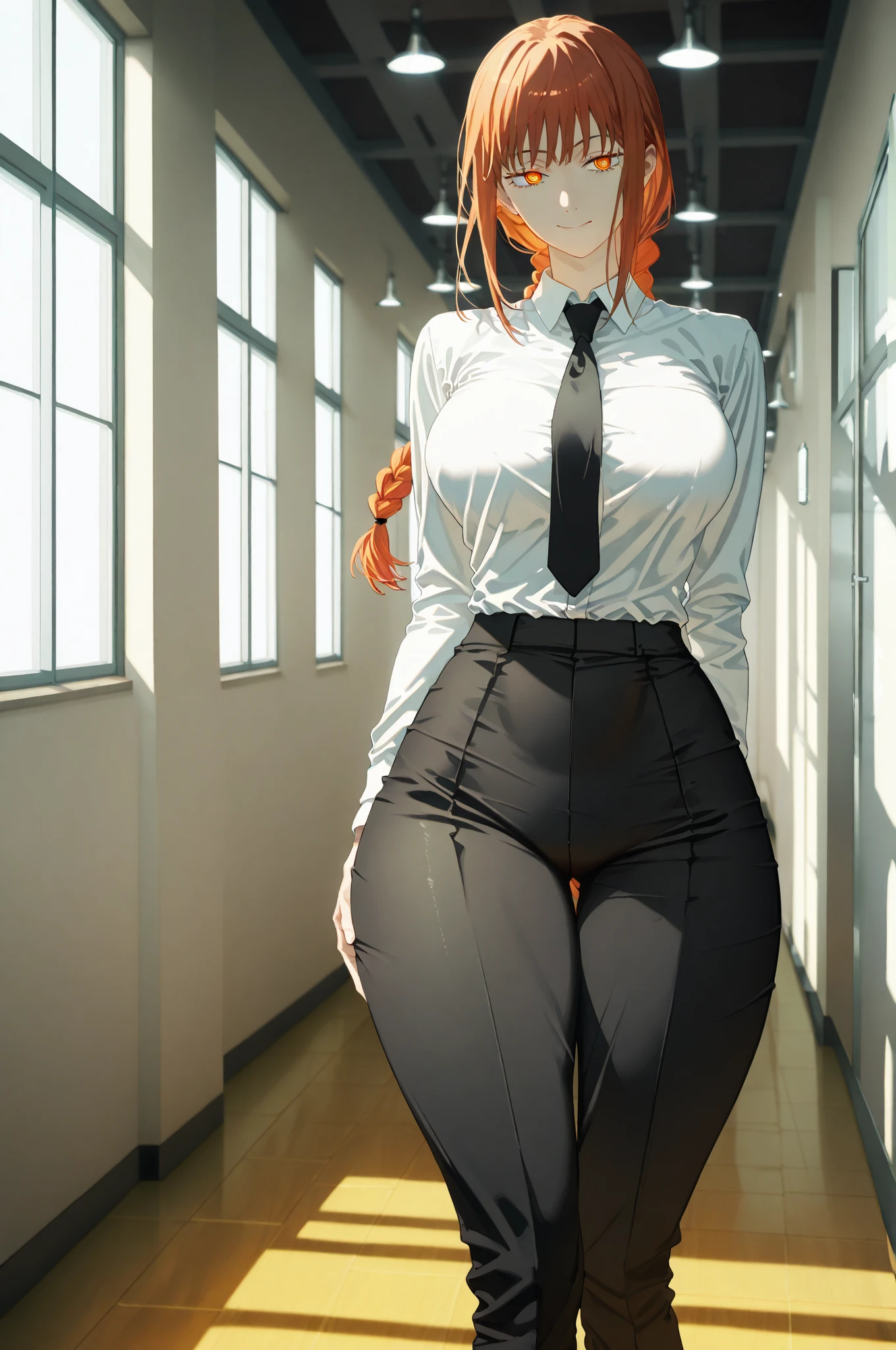 (masterpiece, Best quality), 8K, ultra detailed, realistic photo, Detailed face, perfect lighting, green eyes, bright orange hair, bright hair, fox ears, nice legs, side photo, beautiful, Cute, skin pores, 1 girl, perfect shirt, fully dressed, beautiful women 30 years old, Beautiful proportions, Russian woman, Caucasian, European, Business lady, stunningly beautiful woman, mother, thick legs, show ass, big breasts, (Thin white shirt:1.4), thick, hot, (White Office Wear:1.4), tight pants, (wide hips:1.2), thick, (white Office pants:1.3), spread your legs, Legs open, full length, wide hips, Glasses, with long orange hair, standing on the beach near the ocean, green eyes detailed digital anime art, cat ear, anime girl with long hair, гладкое аниме cg art, anime girl with long hair, digital anime art, work in Guweiz style, Beautiful anime portrait, Photorealistic render of an anime girl, pantyhose, Beautiful anime girl, advanced digital anime art, guweiz на artstation pixiv HD UHD HQ
