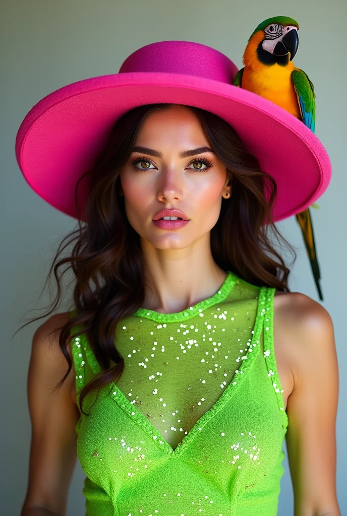 a close up of a woman wearing a Light Green hat and earrings, sleek dark fur, Light Green Fur, Russian style, very beautiful fur, fine fur, Dasha Taran, dark fur, Fur details, top hat, Anastasia Ovchinnikova, Light Green hat, synthetic fur, Elena Belova, wearing a top hat, Julia Gorokhova,Beautiful maturation, ((slim, )), photographrealistic, photograph, masterpiece, realistic, realism, photographrealism, high contrast, photographrealistic digital art trending on Artstation 8k HD high definition be familiar with realistic, be familiar with, skin texture, hyper be familiar with, realistic skin texture, armature, highest quality, 超High resolution, (photographrealistic:1.4),, High resolution, be familiar with, close up shot, sharp focus, (1 girl, european girl, Featured models), realistic skin, (slimな体型), Platinum-colored side sweep shorthair, highly detailed hair, delicate face, glossy lips,