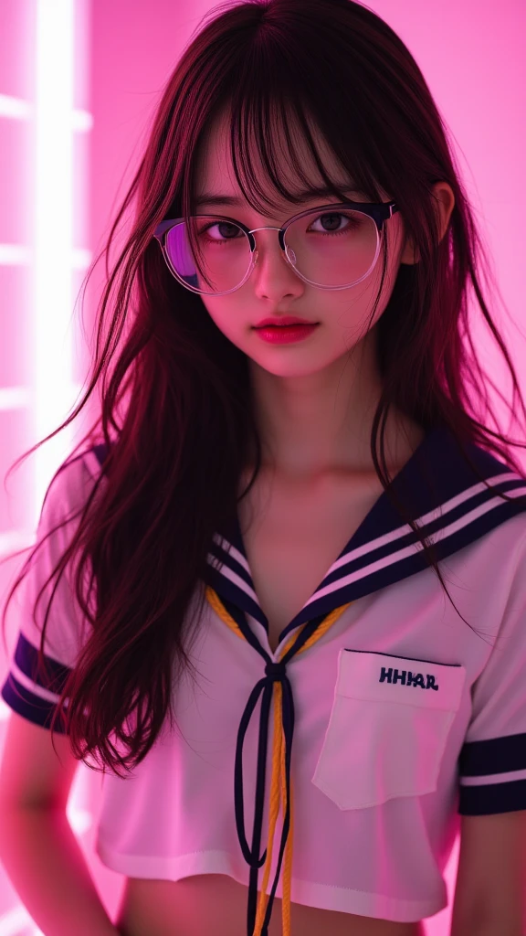 (((Super cute extreme exhibitionist schoolgirl on a crowded train)))..((Wearing bow tie and white swooping open shirt（off shoulders））（（Black tight skirt、（up skirt））: 1.5.)) 40k, Photography, masutepiece, Best Quality, dark grey background, ((1 Gorgeous bright-haired girl with beautiful eyes, She wears glasses on her beautiful face, )). White skin, Poses variadas、（（（Buttocks facing this way、Schoolgirl getting on all fours）））（（posterior view））（（stick out buttocks））((Beautiful breasts :1.1)),  0p、mix４, realisitic、Photorealsitic:1.37)、）、(Kpop Idol)、(Pink blush)、 (Slim legs)、erotick、nffsw、Highly detailed ambient occlusion、Natural and harmonious composition、fine-art photography、 Exposed crotch, exposed lower abdomen, Best Quality, masutepiece, Ultra high definition, (Photorealistic:1.4), Raw photo, (perfect body type), (slim:1.3), Slim abdomen, Perfect slim figure, Dynamics, (((Full-figured :0.9))), Unobtrusive, Cold Light 12000K, Highly detailed facial and skin texture, Detailed eyes, Realistic eyes, Beautiful detailed eyes, (Realistic skin), Attractive, 超A high resolution, A hyper-realistic, Highly detailed, (yawning), (((exhibitionism))), ((she is soaking wet)).Lower body slender