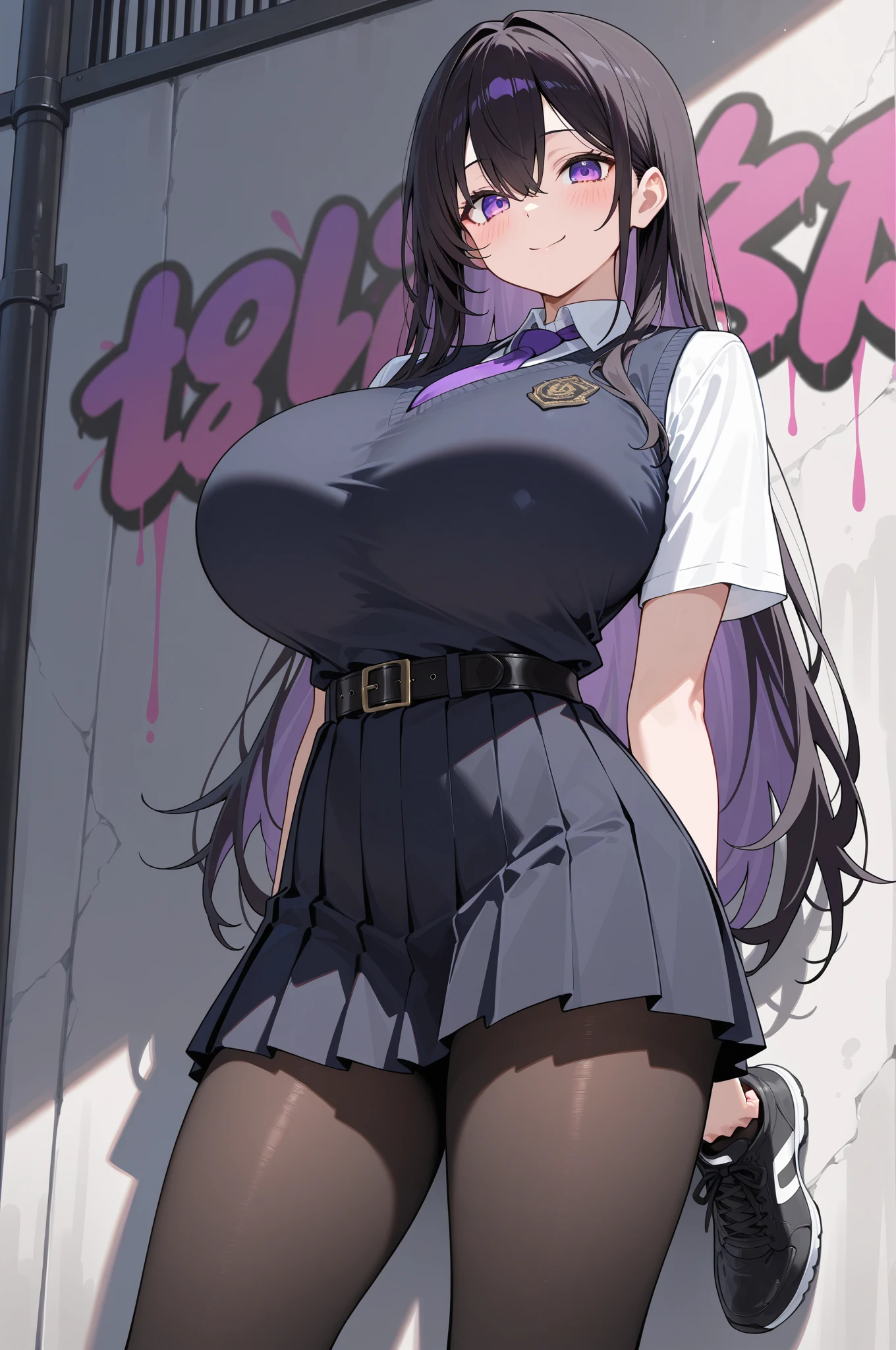 sagging breasts,mature female,huge breasts, gigantic breasts,solo,gyaru,((nagatiti)),eyeshadow,lip,Shiny eyelashes,pink hair,black hair, ((two tone hair)),twin tails,piercing, detailed decorations, ω,half eye,embroidered, Corsets, suspender skirts, ruffle skirts, off-shoulder knits, oversize, buggy clothes, rip knits, puff sleeves, long hair, curly hair,from diagonal,dynamic angle, pov,From above ,(hand focus),(((Pastel colors))), wide-angle,walking around town, bags,