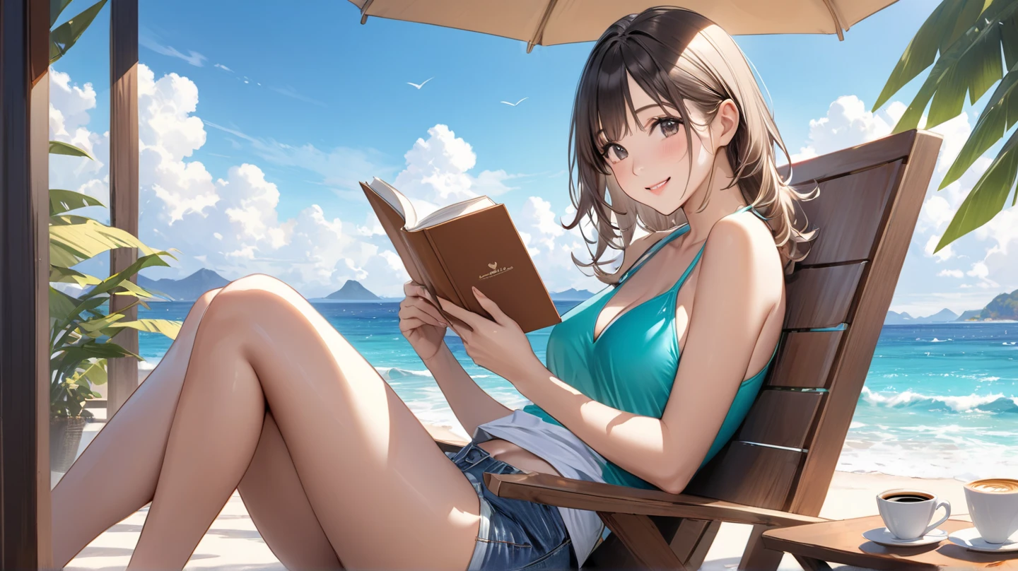 (masterpiece:1.2, Highest quality),(Very detailed),8k,wallpaper,Pop-up books are displayed in the living room.,((Pop-up book of women in bikinis:1.2))