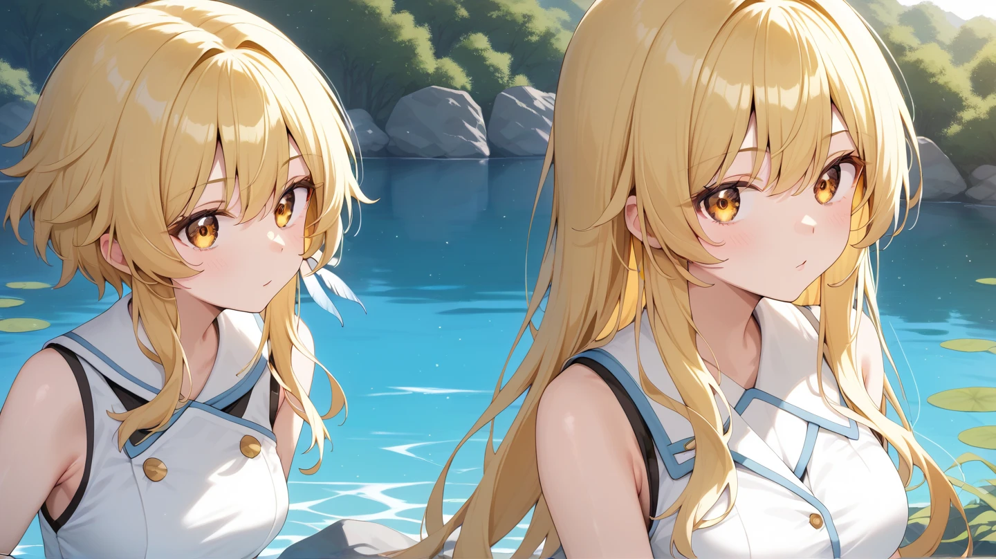 ((Highest quality)), ((masterpiece)), (detailed),beautiful girl,Sunny beach scene