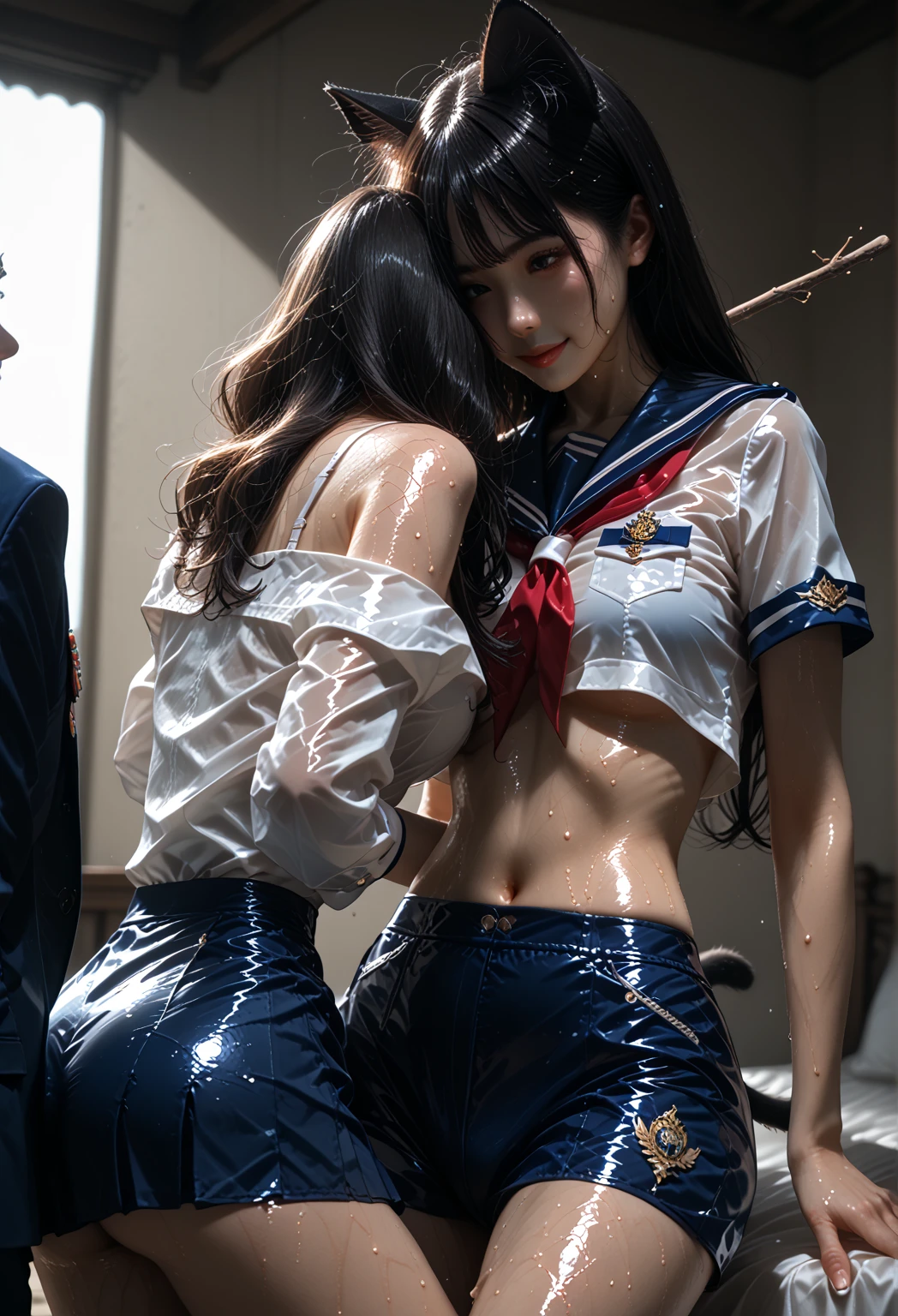  Licking blowjob, highest quality, hd, ejaculationする , sailor suit、pink bra、pink panties、プリーツskirt、完璧なpenis, ejaculationする, Bukkake、bukkakepenisの先端を舐める, penisを吸う, A little how on the tip, deep throat ,deep throat,deep throat / how, pinch gonzo,  アヘface, They wake up from their sleep and give me a blowjob, give me a blowjob,Looking from the side((tied up:1.5))、dark部屋、(No expression:2.0),(face:2.0).Super detailed、black hair、(Show your nipples:1.5)、spread legs、(Japanese high school girl uniform:1.5)、Strapless bra、scarf、skirt、chest、thin thighs、thin arms、vagina、pussy、penis、、clitoris、semen、female organ、sexual organic matter　sex in、play sex、vaginaに入れる、sexual organic matterを入れる、Scattering sperm、large amount of sperm、Smeared with sperm、intense sex、Lie down and raise your legs　shirt lift、(dark:1.5)、(urinate with legs wide open:1.5),16 years old、平らなchest、プリーツskirt、Japanese woman restrained alone、色白の肌と艶やかなblack hairの女の子、(The body is tied with a thin rope:1.8)、(hands tied behind one&#39;s back:1.8), 少女chest、((1 screen))、8k、RAW shooting、highest qualityの写真の傑作、(BDSM:1.8)、(Wearing ripped lingerie:1.6)、prison、17 years old、Lean your body、（small size：1.8)、short hair、Japanese woman restrained alone、色白の肌と艶やかなblack hairの女の子、(Hands tied above:1.8)、日本のアイドルのような可愛いface、delicate, (urinate with legs wide open:1.5)8k、RAW shooting、highest qualityの写真の傑作、nice realistic photos、white thighs, cleavage, ((spread your legs wide:1.4)), cleavage, Please sit down,delicateな手
