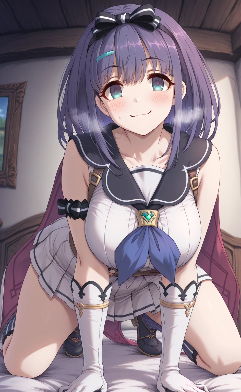 Mejiro McQueen、Best image quality、High resolution、masterpiece、super high quality、Arena、Run、颯爽とRun、Black lace bra、black lace panties、shout、Sweaty all over、Showing panties、very short pleated skirt、Heavy breathing、Blushing、4K quality、Panties wet with love juice、Sexy Face、Pay attention to the panties、Shooting from below the crotch、Voluptuous thighs、Squat with your legs apart、heart、Panties steaming hot、My crotch is steamy、In underwear、Lingerie、garden、There are a lot of people