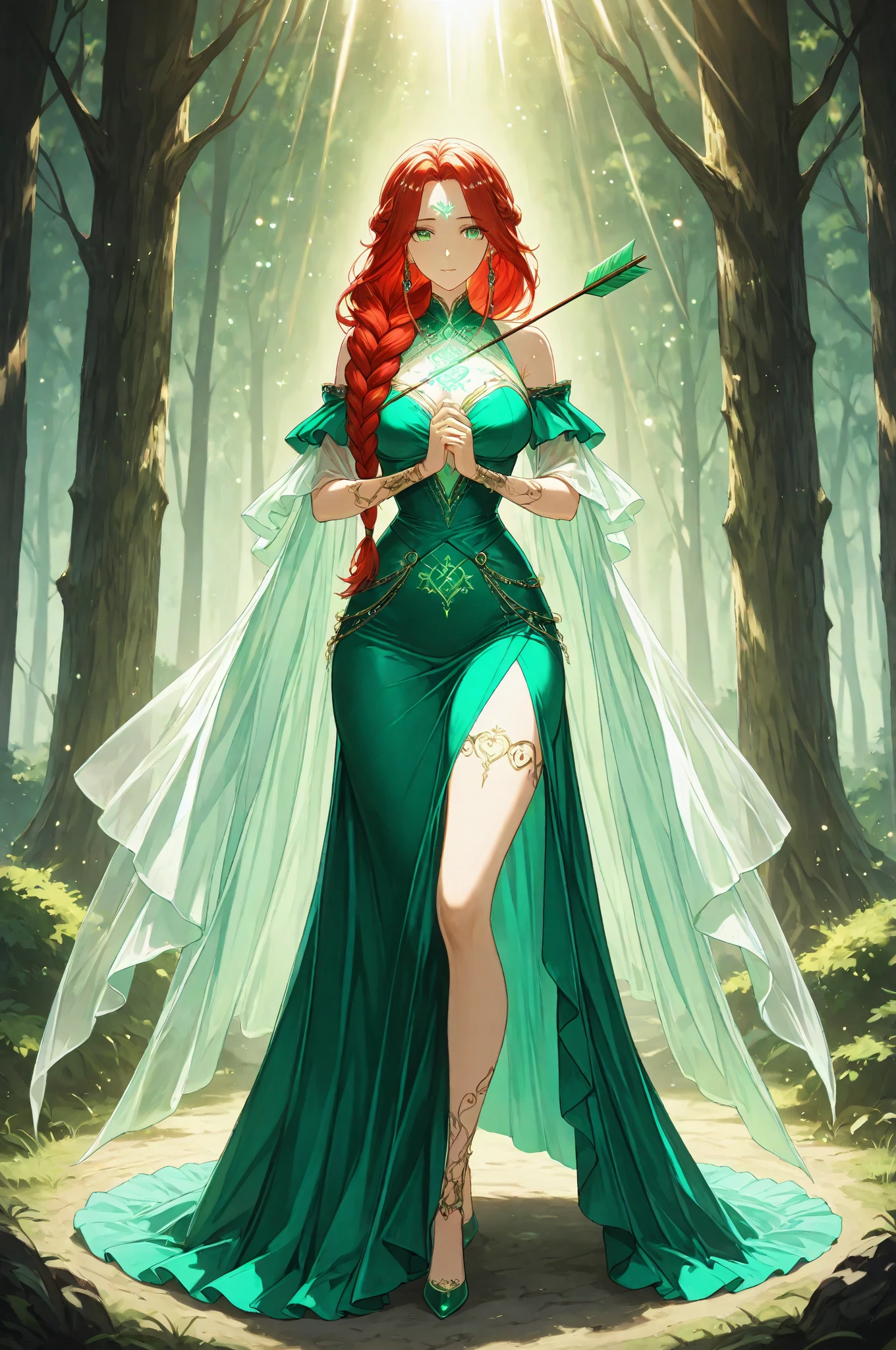 Enchantress, detailed eyes, detailed lips, full body