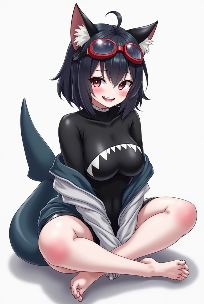 <lora:kurama001:0.4>,<lora:add_detail:1>,<lora:boldline:-0.8>,<lora:noline:0.3>,looking at viewer,parted lips,smile,
Kurama_cute,cute,1girl,
black choker,
strapless,black leotard,bare shoulders,collarbone,cleavage,navel,
elbow gloves,
black footwear,
natural light,sky,ocean,