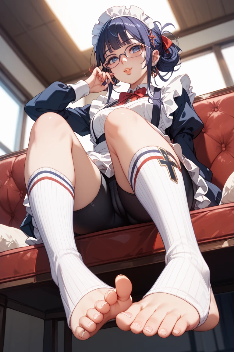 Lori Girl,Punipuni cheeks,smil,girl,top-quality,masterpiece,multicolored hair,HD Images、,校服,blazers,Loose Socks,a beauty girl,Beautiful girl with perfect facial features,