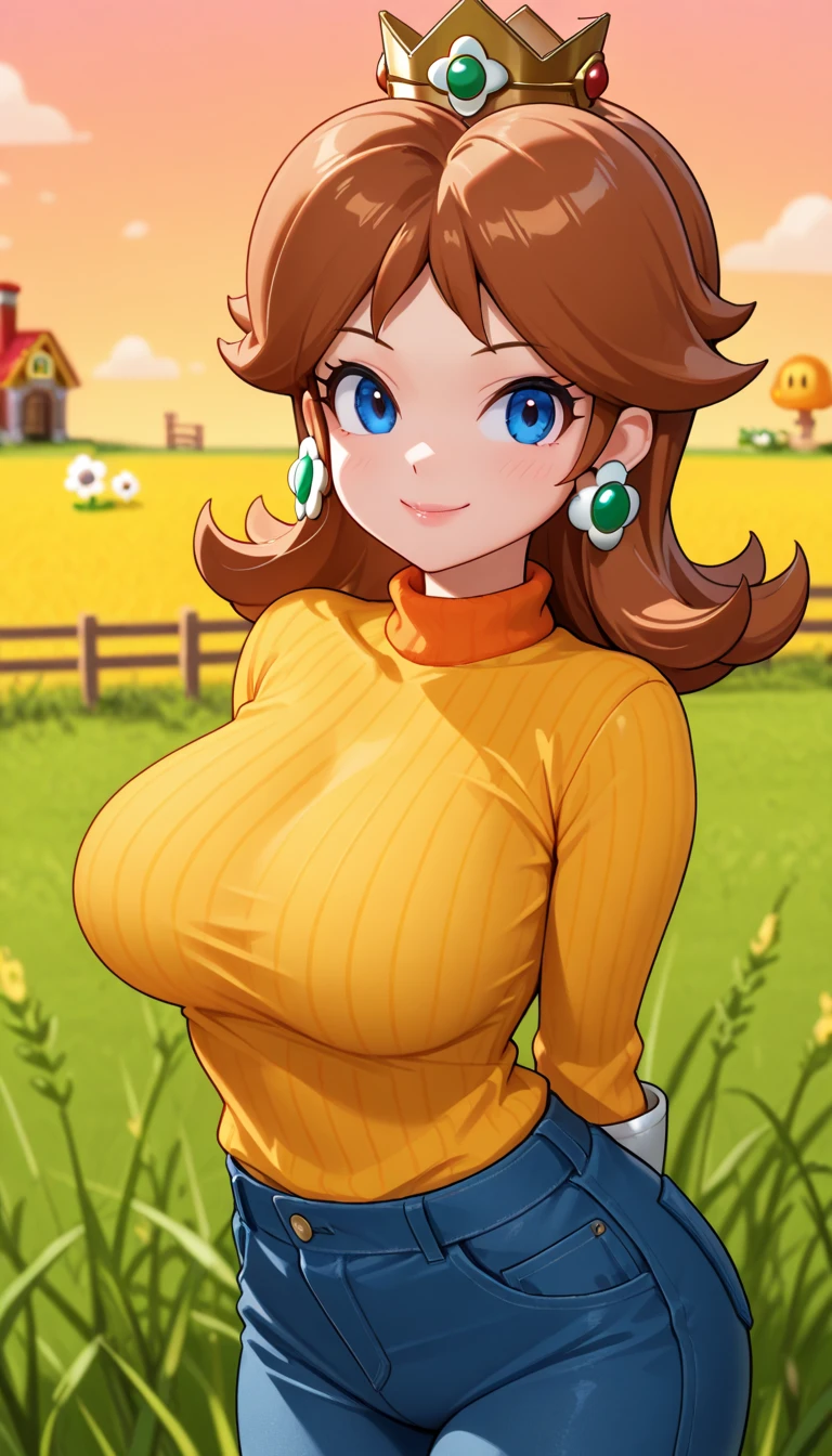 Mouse girl college student baring her midriff, (big breasts), ((best quality)), ((masterpiece)), (detailed), perfect face