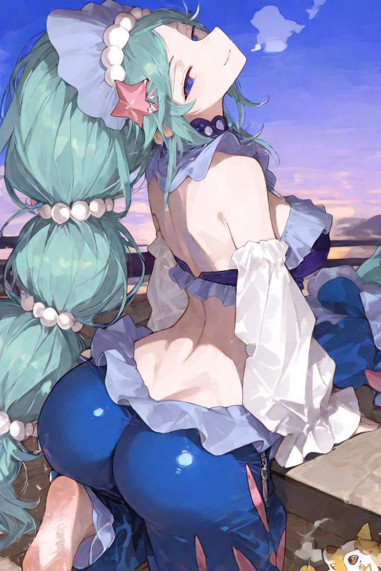 Emilia re:zero, purple eyes, Emilia, crown braid, x hair ornament, flower hair ornament, white hair, long hair, medium breasts, anime girls in bikinis are playing in the water, rem rezero, azur lane style, at the sea, , in the beach, kantai collection style, from the azur lane videogame, ocean in the background, on a sunny beach, wallpaper anime blue water, in the ocean, , in the sea, on a beach