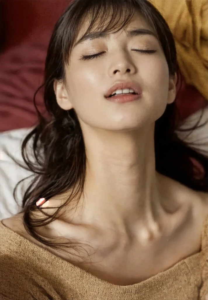 (both hands on her back head), showing armpits, (lying on sofa), spread her legs, light smile, (naked : 1.3), beautiful nipples : 1, beautiful vagina, beautiful breasts, long hair, (detailed face), at livingroom, potrait body, mouth closed, black eyes, 1 girl, 20yo,Young female,Beautiful Finger,Beautiful long legs,Beautiful body, Beautiful Nose,Beautiful character design, perfect eyes, perfect face,expressive eyes,perfect balance, (looking at viewer), White skin, (masterpiece:1.0),(best_quality:1.0), ultra high res,4K,ultra-detailed, photography, 8K, HDR, highres, absurdres:1.2, Kodak portra 400, (vibrant_color:1.2),professional photograph, (Beautiful, huge Breasts), (beautiful_face:1.5)