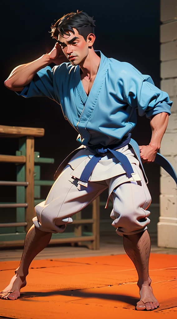 ((best quality)), ((masterpiece)), ((realistic)), (detailed)
, narrow waist,  Slim waist,  , ((thin)) , , (sweating,  , swet), japanese male, (japanese)
<lora:Anji_Mito:1>
(dynamic pose:1.4)
anjimito,
            japanese pants,
            long sleeves,
            belt,
            abs,
            big male breats,
            headband,
            eyeglasses,
            nipples,
            wristbands,
            spiked hair,
            japanese boots, fans,