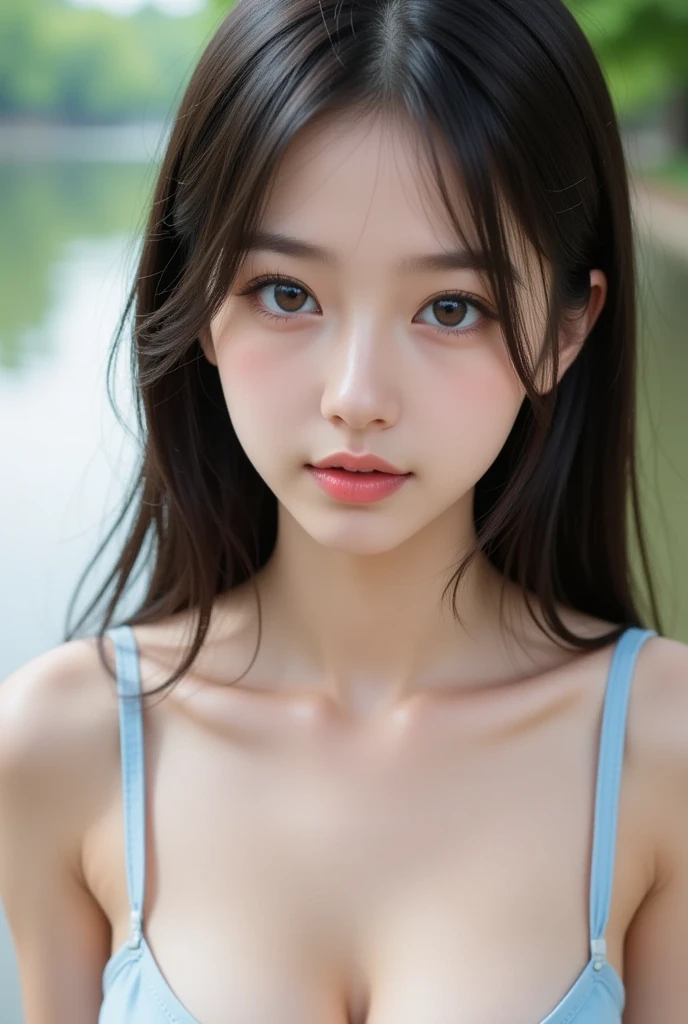 ((1girl)), ((Best Quality)), (Ultra-detailed), (extremely detailed CG unified 8k wallpaper), Highly detailed, High-definition raw color photos, Professional Photography, Peanut butter brown hair, Amazing face and eyes, Pink eyes, (amazingly beautiful girl), School,