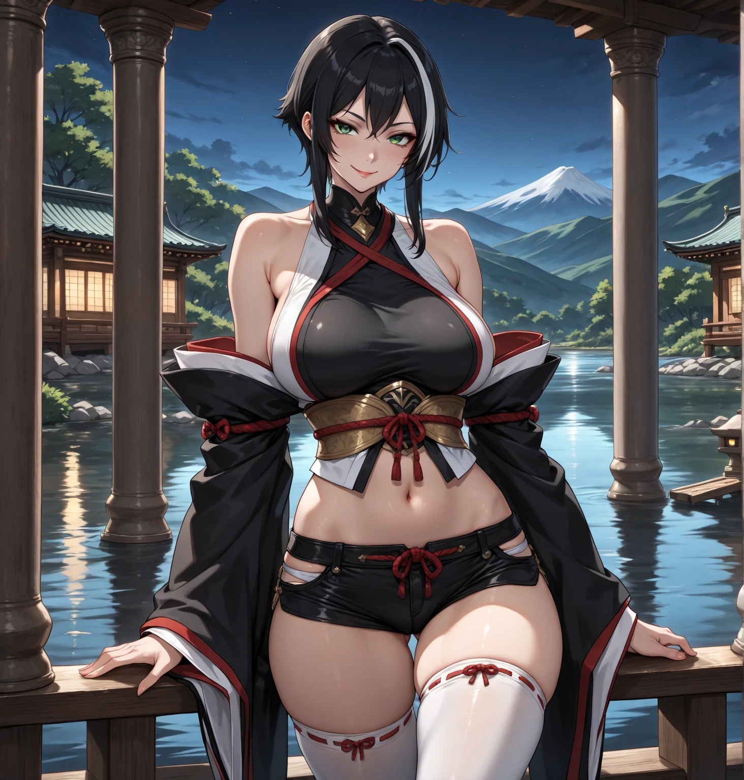 1girl in、A smile、shrines、Witch Costume、（small tits）