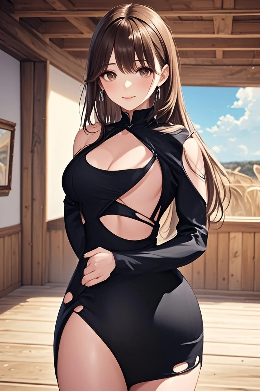 1GIRL,REVY, BIG BREASTS,MUSCUALR FEMALE,, full body, crazy smile