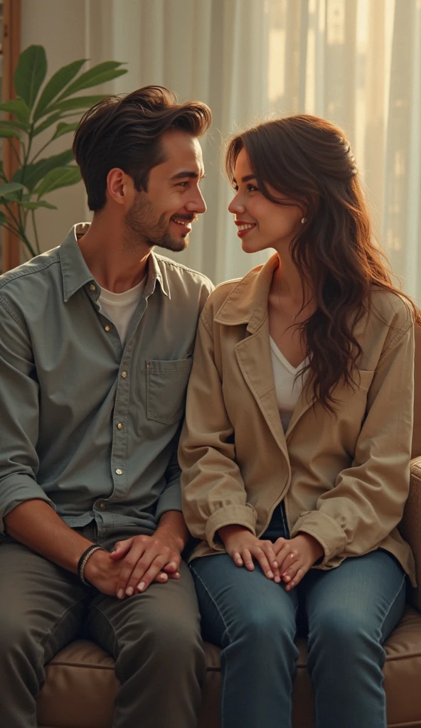 couple sitting on couch- romance