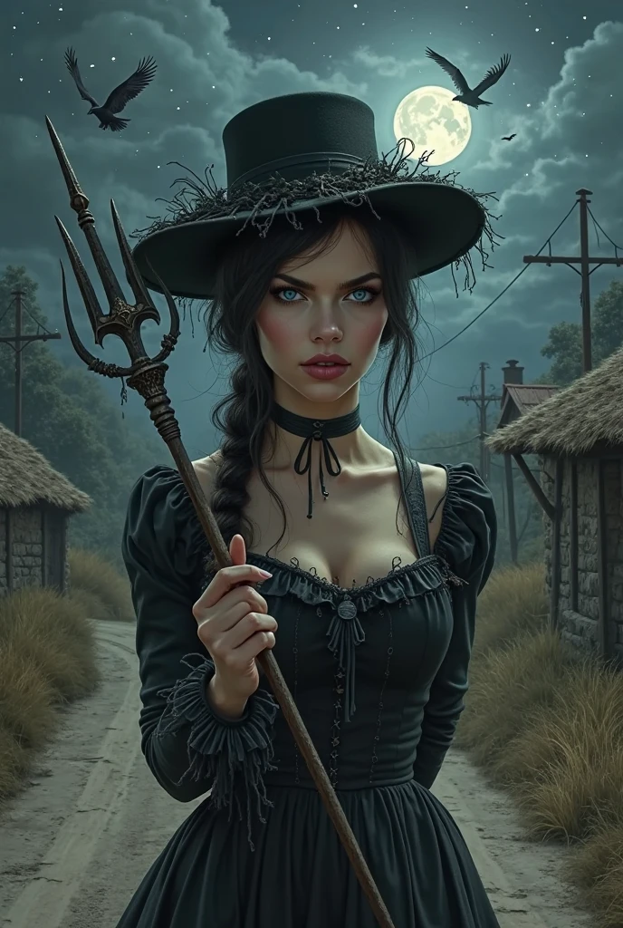 (extremely detailed CG unity 8k wallpaper) full body portrait of the most beautiful witch woman in the world, ((action scene:1. 3)), (wide angle), beautiful witch woman casting a spell, (casting a spell), (action pose:1. 2), (magic duel), ((tanned skin:1. 3)), (blush) short hair, ((hair)), (black hair roots), (ringlet hair:1. 3), (purple eyes), (detailed symmetrical face), Mascara, reflective eyes, makeup, (red lipstick), (white sclera), (swirling black magic runes), (shadow magic), fog, cute nose, (black witch hat), rim lighting, dramatic lighting, chiaroscuro, (black goth dress), ((fishnet dress:1. 1)), (black choker), puffy sleeves, (high heel ankle boots:1. 2), (thighs), legs, (graveyard), tombstones, (from above:1. 3), professional majestic impressionism oil painting by Waterhouse, John Constable, Ed Blinkey, Atey Ghailan, (Studio Ghibli), by Jeremy Mann, Greg Manchess, Antonio Moro, trending on ArtStation, trending on CGSociety, Intricate, High Detail, dramatic, makoto shinkai kyoto, trending on artstation, trending on CGsociety, <lora:czeros90sBuffyTheVampire_v1:0.8>