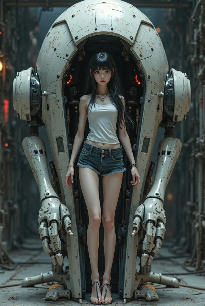 ( PureErosFace_V1:0.5),Rhyme,korean-doll,
Realistic photography,high qulity,8K分辨率,real photograph,(((long whitr hair,brown hair,Girls with medium breasts,)),Japanese JK girl,tight-fitting,nabel,Pink clothes),Shitu-mecha behind the girl,Magnificent,full bodyesbian,mistic,Photo by Brandon Wolfermüster,Surreal dreams,Gray atmosphere,Rainy days,battleground background,dyna,lute,HDRM professional lighting,photon maping,Radio City,physically-based renderingt,Delicate realism,Aray's dynamic and expressive animation Shitu-Mecha,(Pink style:1.3),