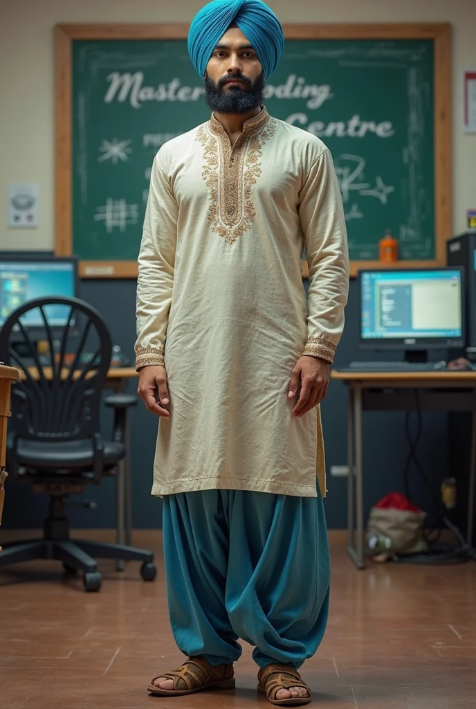 One indian student stand up in class 