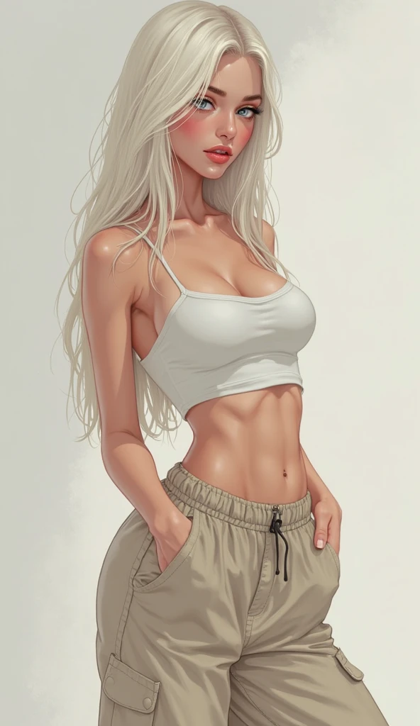 Beautiful 20yr old girl, blonde hair in messy high bun. detailed, toned body, femme fatale, Noir et blanc, monochrome, looking at viewer, skinny jeans, deep round neckline shirt, cleavage, darkrim glasses