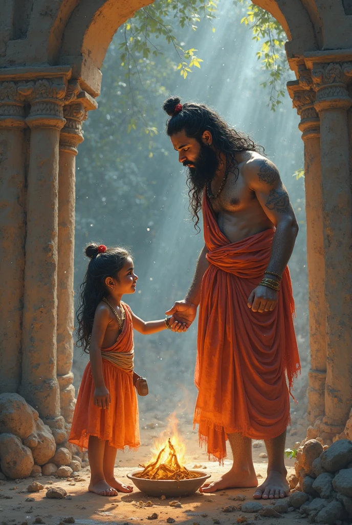 Chaild Beautiful Lard Sri Krishna explain Geetha book on his hand and   to a girl should be 1 and wearing t shirt her name is Swapna on the t shirt back side and clearly visible and she is sitting in front of Lard Sri Krishna. Lard Sri Krishna has Peacock on head, beautiful face without beard