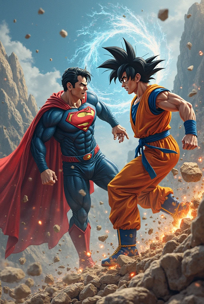 Son Goku fighting Superman