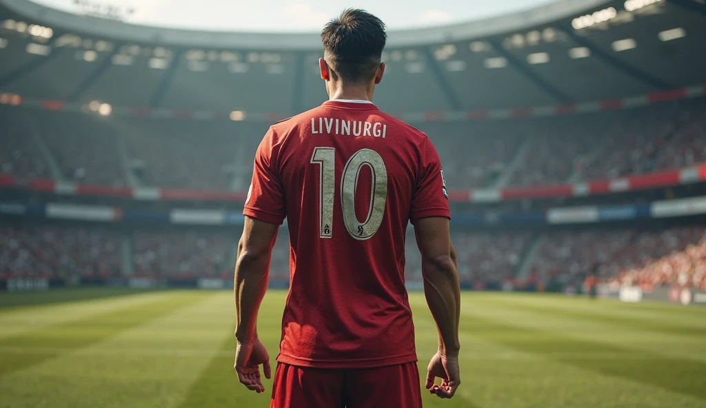 Can you draw a football player wearing a number 10 jersey with the name x so that his back is 4k,Can you draw a soccer player with the number 10 jersey with the name x so that it is realistic ?