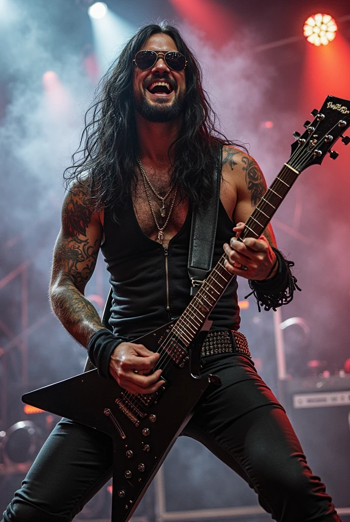 rocker man, smoker long hair, moreno sensual