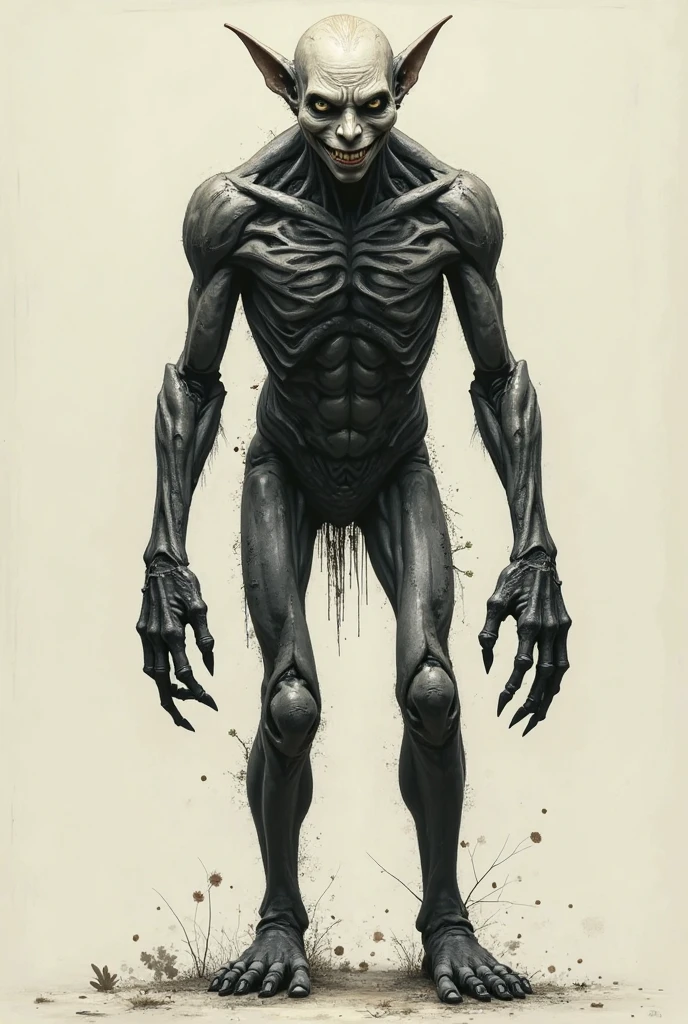 Sketch in humanoid form 