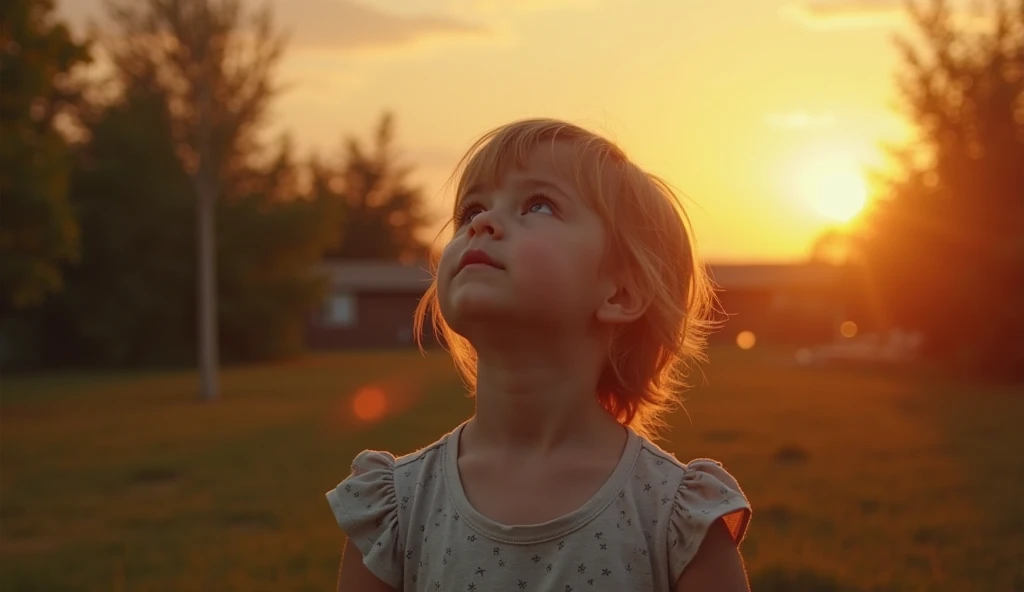 KIDS BLONDE CLOSE UP, a red full moon rising over a road in the middle of a field, epic red - orange moonlight,