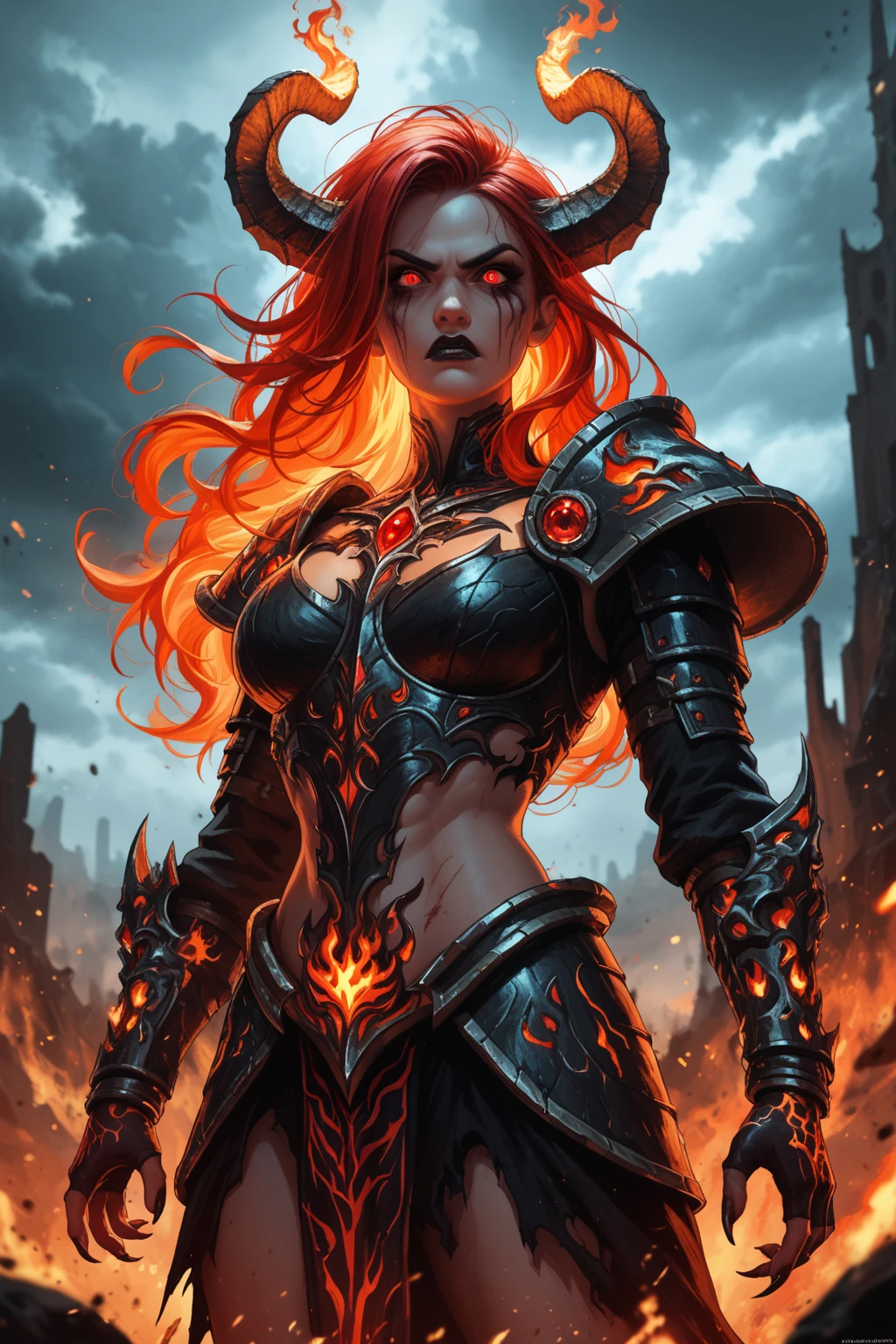 (papel de parede 8k extremamente detalhado), An average photo of a female warrior berserker necromancer, intrincado, alto detalhe, Dramatic