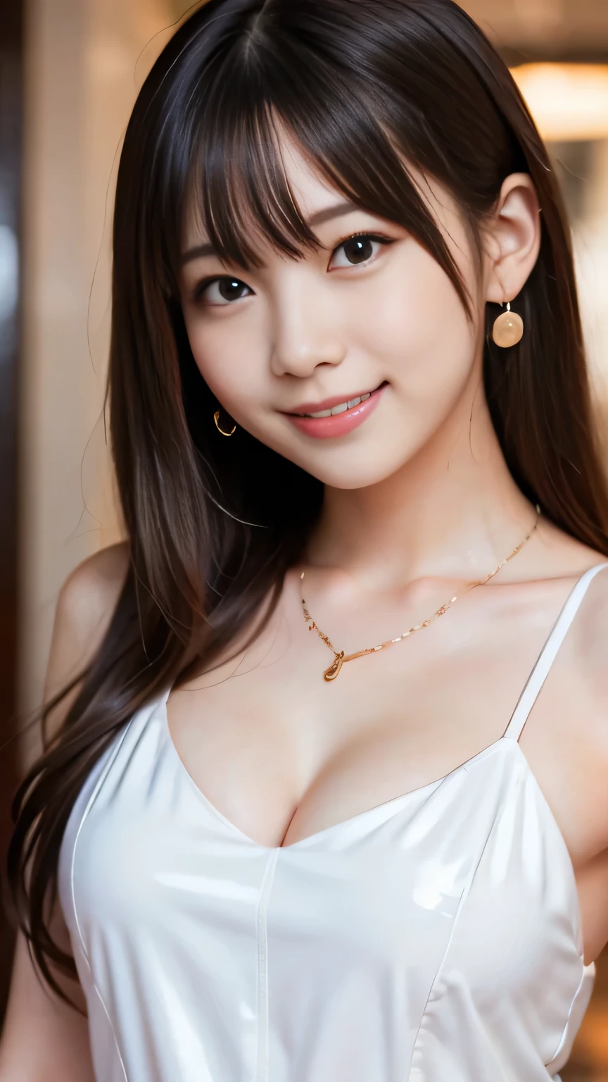 /*High-quality writing*/ ((((Super perfect plump big tits)))),(masterpiece),(Highest quality),(Highest quality),(Highly detailed lips),(Highly detailed eyes),(Highly detailed skin),(Perfect Anatomy),(16k portrait),(Ultra detailed face), (Realistic students),(Very fine hairs),((((Super perfect plump big tits)))),(Cleavage),(Perfect big ass),(Perfect Skin),(High resolution),(figure),(Realistic),(Highly detailed CG),(Official Art),(Production art),(novel figure),(By famous artists),(Caustics),(Fabric Shading),(Highly detailed skin),(Cinema Lighting),(Dynamic Lighting),break
/*Characters and expressions*/
(Very beautiful girl:1.3), Asian Girl, 1 Girl, Light on the face, 18-year-old, (((A very kind smile))), (Permalo hairstyles)
break
/*clothing*/
(White sweater),(Black bra), (The most gorgeous necklace in the world), (The most gorgeous earrings in the world)
break
/*Pause*/
(holding a coffee cup in one hand) ,((Angle to look up from above:1.1)),A look begging for a kiss,Katherine Langford,Put your elbows on the table,
break
/*Angled posture*/
(Coffee shop atmosphere:1.3),