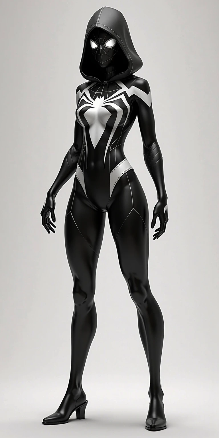 cinematic lighting、Super thick skin、Beautiful quality with attention to detail、cyber punk、spider girl、(alternative、dull tone、calm tone:1.3)(1 beauty、Beautiful face in every detail:1.3)(Bewitching Black Spider Tight Suit:1.7)(Nunja~well-shaped chest、Arachne tattoo on chest、Arachne:1.2) (look back、squat、raise your hand:1.2)(Two arms grow on your back:1.4)(body fluids attached to the body:1.4)spiderweb、The white body contains Arachne threads.。(elation:1.4)