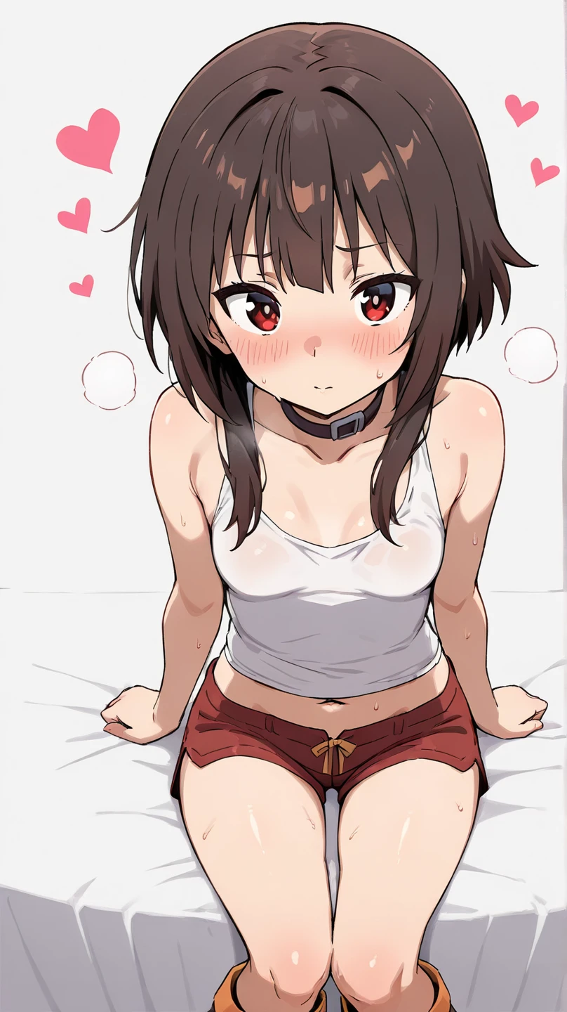 best quality, (masterpiece:1.2), detailed,20 years old,
shinomiya kaguya,
1girl, solo, (blush),
black hair, red eyes, short hair, folded ponytail, hair ribbon, ((black bra)), cat ears, red ribbon, bed, looking at the viewer, small breasts, healthy skin, ((from above)), ((crouched)), ((tail)), spreading legs
