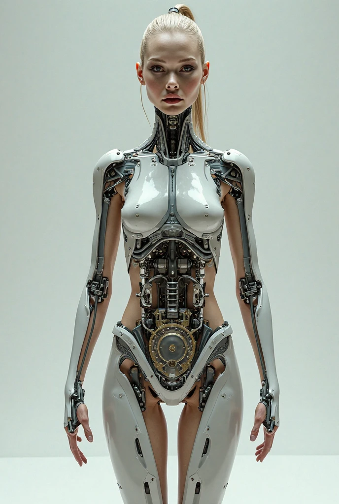 <lora:mshn:0.7>, mshn robot, nousr, a fine art painting of a beautiful woman, biomechanical, hyper realistic, steel, intricate design, insanely detailed, fine details, Extremely sharp lines, cinematic lighting, Photo realistic, a detailed masterpiece, <lora:add_detail:0.6>