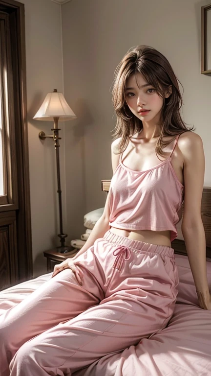 (best quality,4k,8k,highres,masterpiece:1.2),ultra-detailed,(realistic,photorealistic,photo-realistic:1.37),beautiful detailed eyes,beautiful detailed lips,extremely detailed eyes and face,longeyelashes,1 girl,portrait,fantasy landscape,magical forest,glowing fireflies,warm sunlight,dramatic lighting,vibrant colors,cinematic, cute face, pretty girl, ((smile))