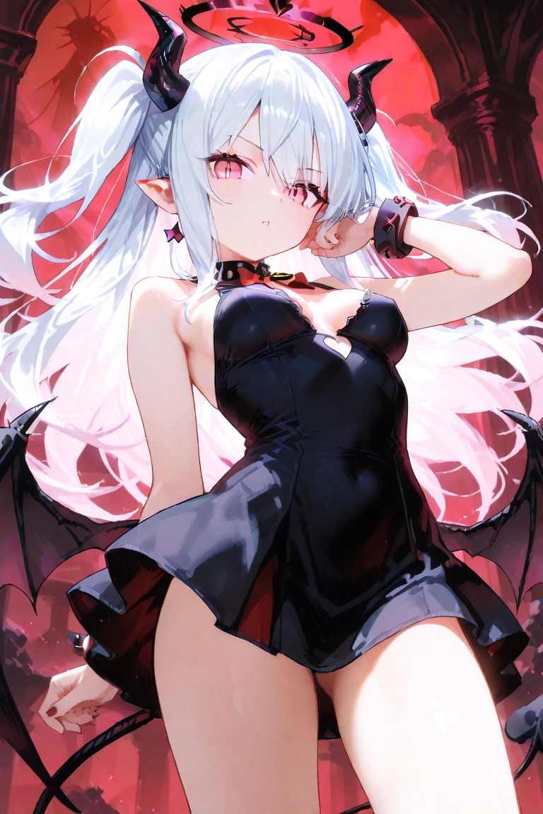 Zombie little girl,With vampire wings,With vampire teeth,lies on the ground,Exposing the crotch,white and transparent,Raised sexy,On the street,lookingat,Spread the joy of leg presses,The clothes were tattered,There are bite marks on the body,Watch from behind,put a stick in it,look of anguish