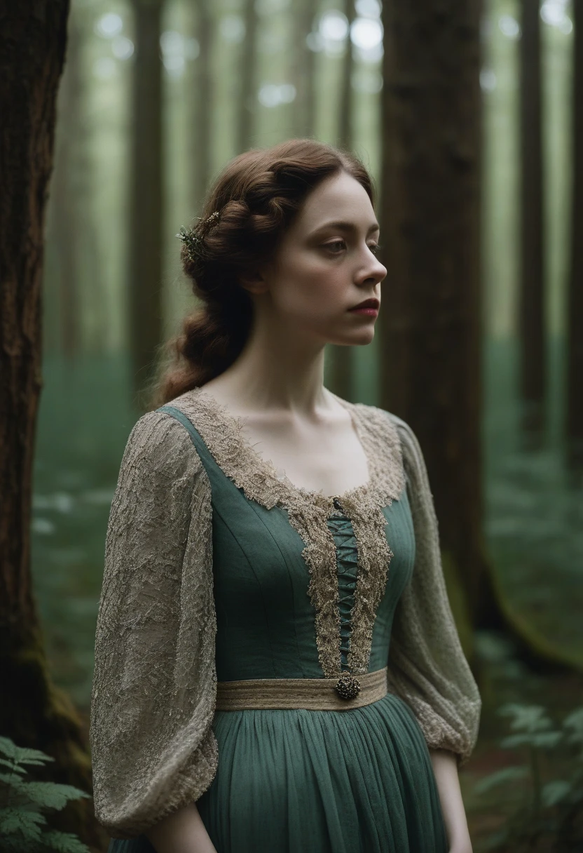 Emily, copse bride by tim burton, nude at the forest, open legs, pubic hair, beautiful face, perfect eyes, bridal diadem, tim burton style